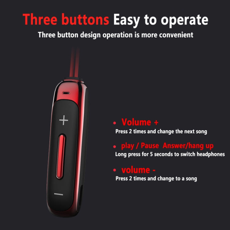 BT315 Sport Bluetooth Headset Kabelloser Stereo-Kopfhörer Bluetooth 4.1 Ohrhörer mit Mikrofon Sport-Bass Magnetische Halskette Ohrhörer