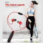 BT315 Sport Bluetooth Headset Kabelloser Stereo-Kopfhörer Bluetooth 4.1 Ohrhörer mit Mikrofon Sport-Bass Magnetische Halskette Ohrhörer