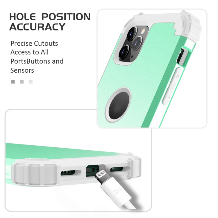 For iPhone 11 Pro Max PC+ Silicone Three-piece Anti-drop Mobile Phone Protection Bback Cover, For iPhone 11 Pro Max