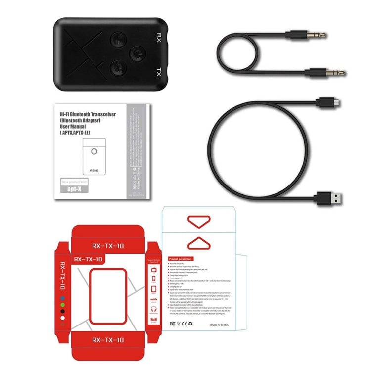 JDEX-TX10 Kabelloser 2-in-1 3,5mm Bluetooth 4.2 Audio-Empfänger und Sender Adapter, JDEX-TX10
