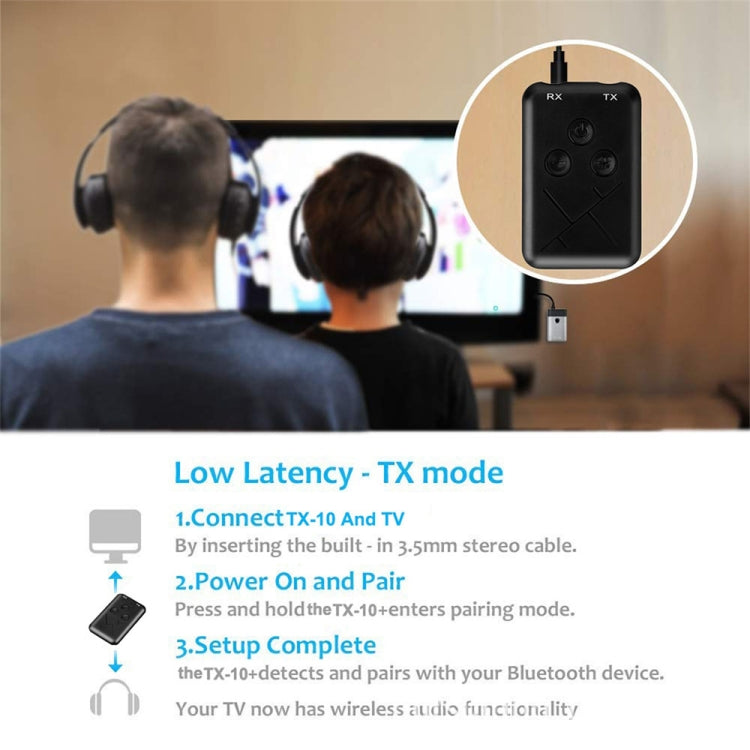 JDEX-TX10 Kabelloser 2-in-1 3,5mm Bluetooth 4.2 Audio-Empfänger und Sender Adapter, JDEX-TX10