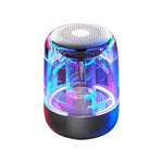 C7 Bluetooth 5.0 Lautsprecher, transparent, LED, leuchtender Subwoofer, TWS 6D Surround HIFI Stereo Coole Audio, C7