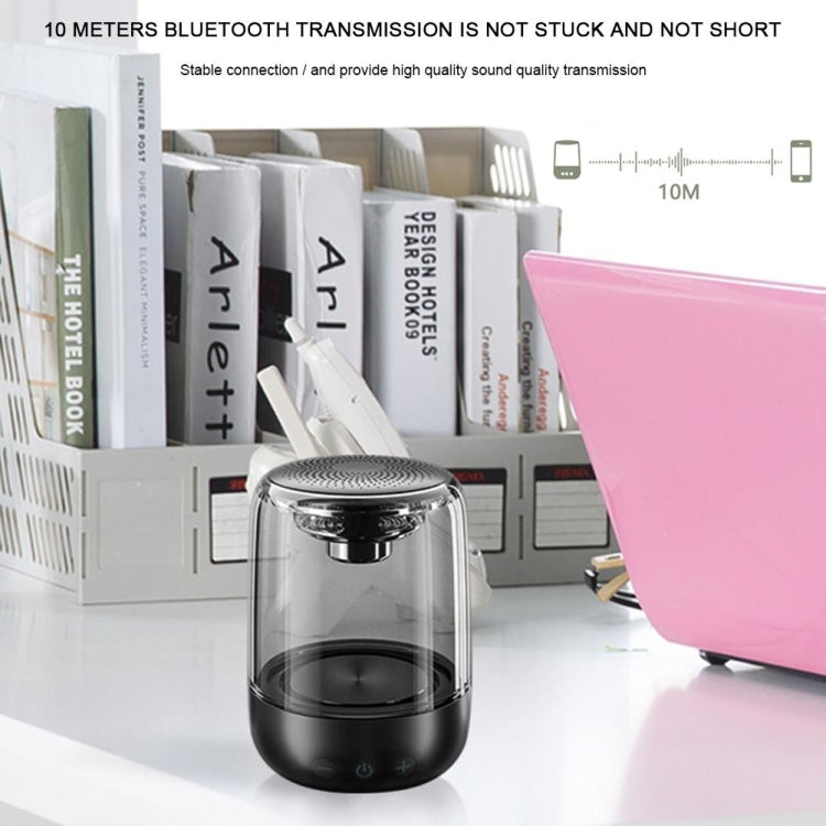 C7 Bluetooth 5.0 Lautsprecher, transparent, LED, leuchtender Subwoofer, TWS 6D Surround HIFI Stereo Coole Audio, C7
