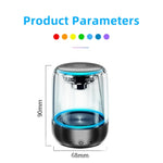 C7 Bluetooth 5.0 Lautsprecher, transparent, LED, leuchtender Subwoofer, TWS 6D Surround HIFI Stereo Coole Audio, C7
