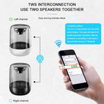 C7 Bluetooth 5.0 Lautsprecher, transparent, LED, leuchtender Subwoofer, TWS 6D Surround HIFI Stereo Coole Audio, C7