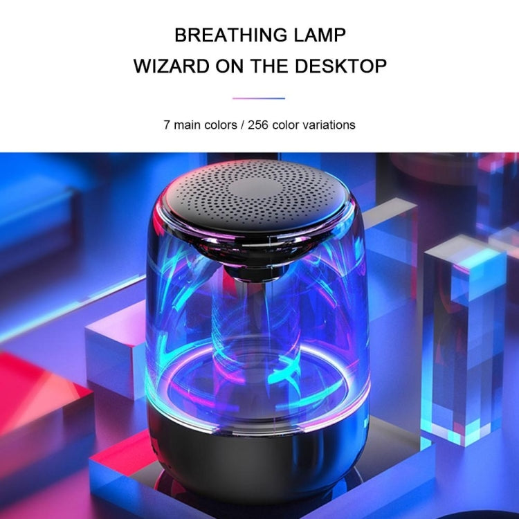 C7 Bluetooth 5.0 Lautsprecher, transparent, LED, leuchtender Subwoofer, TWS 6D Surround HIFI Stereo Coole Audio, C7