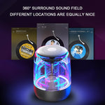 C7 Bluetooth 5.0 Lautsprecher, transparent, LED, leuchtender Subwoofer, TWS 6D Surround HIFI Stereo Coole Audio, C7