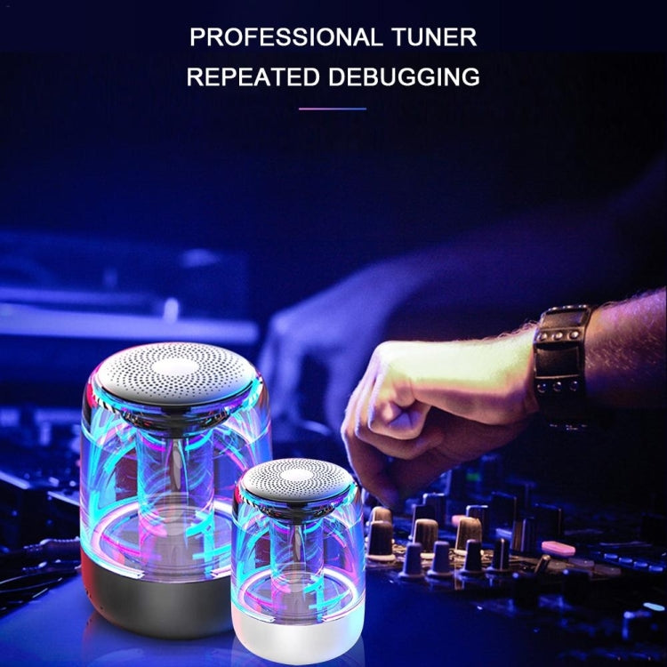 C7 Bluetooth 5.0 Lautsprecher, transparent, LED, leuchtender Subwoofer, TWS 6D Surround HIFI Stereo Coole Audio, C7
