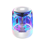 C7 Bluetooth 5.0 Lautsprecher, transparent, LED, leuchtender Subwoofer, TWS 6D Surround HIFI Stereo Coole Audio, C7