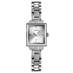 SKMEI 1407 Business Fashion Damenuhr mit Strass, zart und elegant, quadratisch, Zinklegierung, Quarzuhr für Damen, Silber