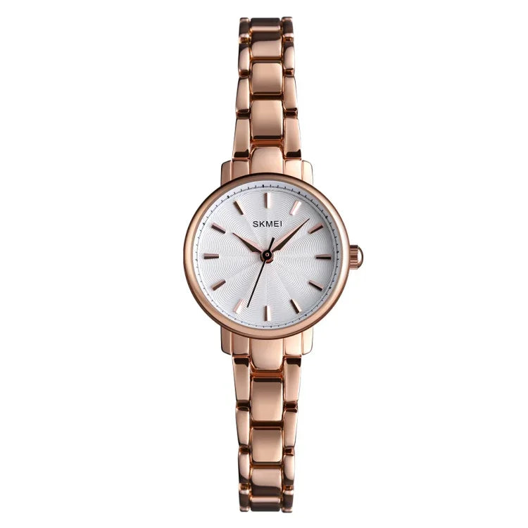 Skmei 1410 Lady Quartz Uhr Europäische und amerikanische Modeuhr Business Freizeit Stahlarmband Damenuhr