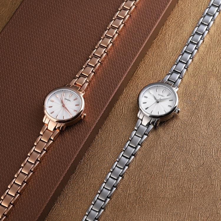Skmei 1410 Lady Quartz Uhr Europäische und amerikanische Modeuhr Business Freizeit Stahlarmband Damenuhr