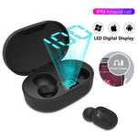 E6S LED Display Kabelloser Kopfhörer TWS Bluetooth V5.3 Headsets Wasserdichte Bluetooth-Ohrhörer, E6S (Schwarz)