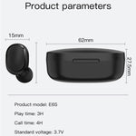 E6S LED Display Kabelloser Kopfhörer TWS Bluetooth V5.3 Headsets Wasserdichte Bluetooth-Ohrhörer, E6S (Schwarz)