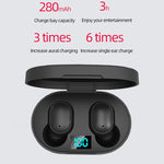 E6S LED Display Kabelloser Kopfhörer TWS Bluetooth V5.3 Headsets Wasserdichte Bluetooth-Ohrhörer, E6S (Schwarz)