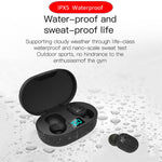 E6S LED Display Kabelloser Kopfhörer TWS Bluetooth V5.3 Headsets Wasserdichte Bluetooth-Ohrhörer, E6S (Schwarz)