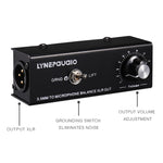 B012 Professionelles Stereo-Audiosignal, umgewandelt in symmetrisches Mikrofonsignal