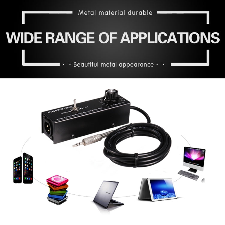 B012 Professionelles Stereo-Audiosignal, umgewandelt in symmetrisches Mikrofonsignal