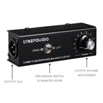 B012 Professionelles Stereo-Audiosignal, umgewandelt in symmetrisches Mikrofonsignal