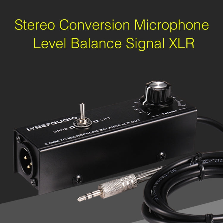 B012 Professionelles Stereo-Audiosignal, umgewandelt in symmetrisches Mikrofonsignal
