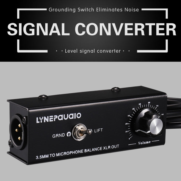 B012 Professionelles Stereo-Audiosignal, umgewandelt in symmetrisches Mikrofonsignal