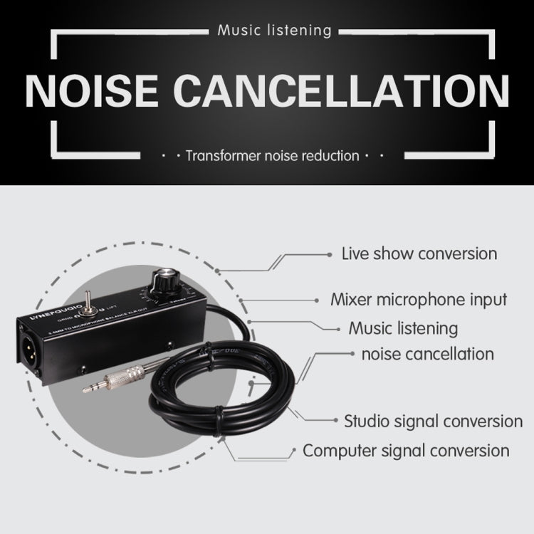 B012 Professionelles Stereo-Audiosignal, umgewandelt in symmetrisches Mikrofonsignal
