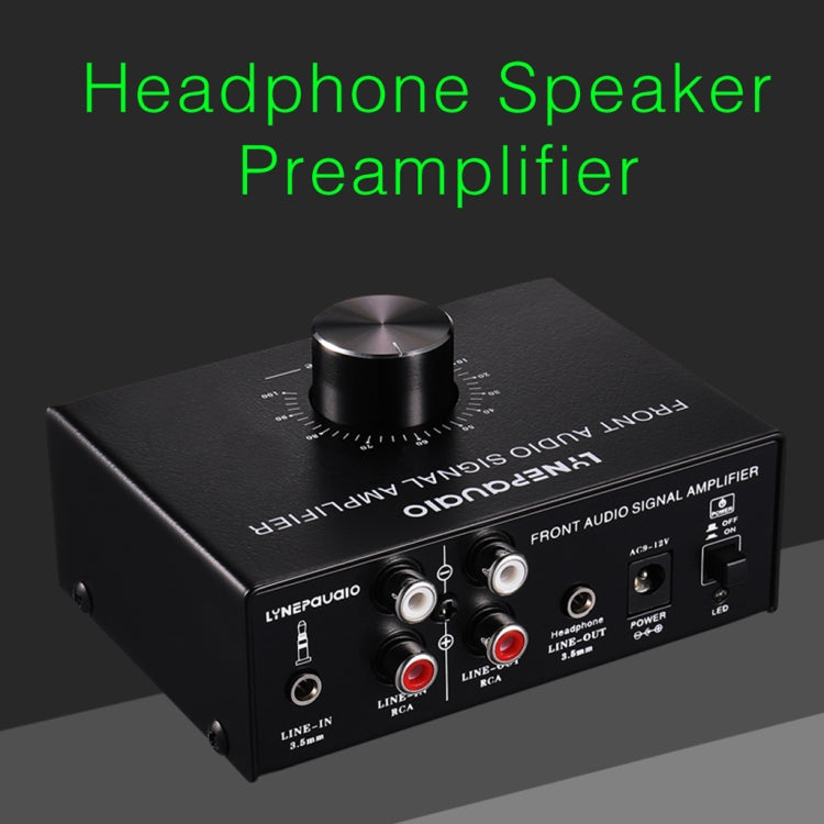 B015 Stereo-Frontsignalverstärker Kopfhörer-Lautsprecherverstärker Headset mit Dual-Audioquellen, B015