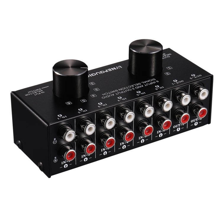 B026 6 Eingang 2 Ausgang oder 2 Eingang 6 Ausgang Audio-Signalschalter RCA-Anschluss
