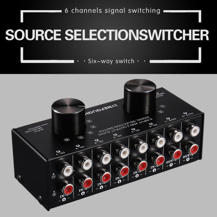 B026 6 Eingang 2 Ausgang oder 2 Eingang 6 Ausgang Audio-Signalschalter RCA-Anschluss