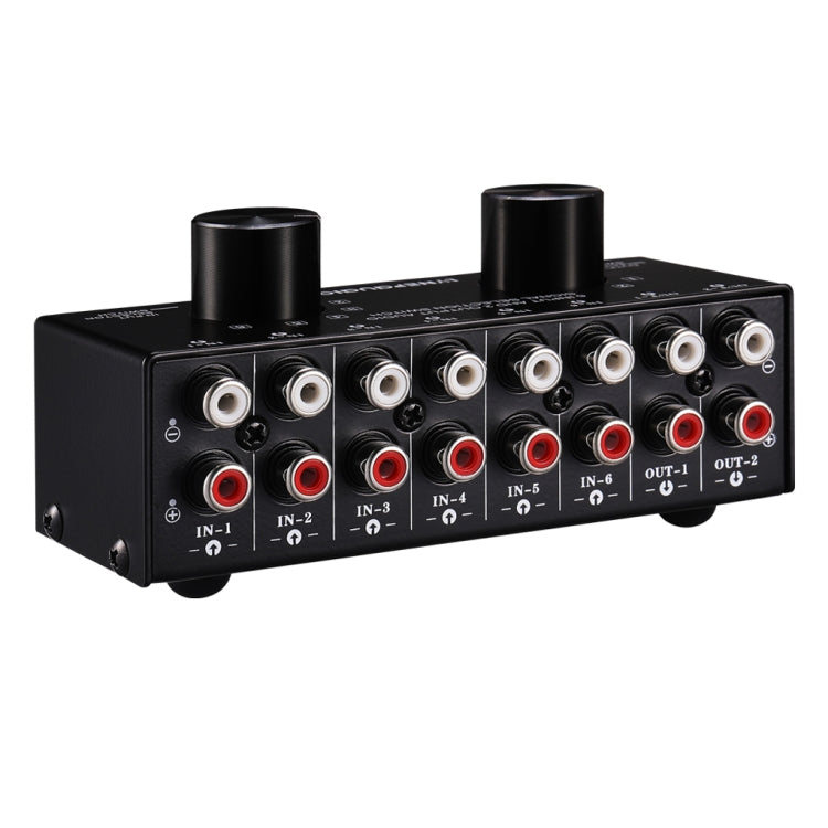 B026 6 Eingang 2 Ausgang oder 2 Eingang 6 Ausgang Audio-Signalschalter RCA-Anschluss