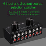 B026 6 Eingang 2 Ausgang oder 2 Eingang 6 Ausgang Audio-Signalschalter RCA-Anschluss