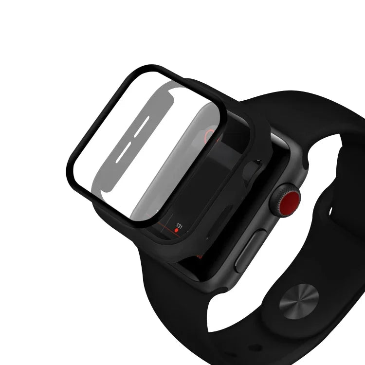 ENKAY Hat-Prince Schutzhülle aus Polycarbonat mit Rundumschutz + Displayschutz aus gehärtetem Glas für Apple Watch Series 6 / 5 / 4 / SE 3 / SE 2 / SE 1 44 mm