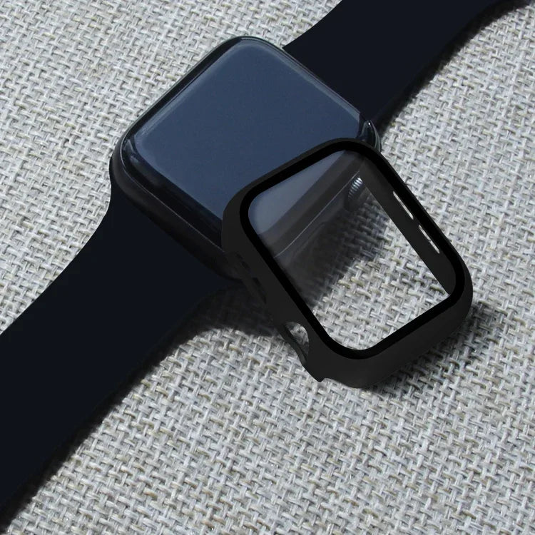 ENKAY Hat-Prince Schutzhülle aus Polycarbonat mit Rundumschutz + Displayschutz aus gehärtetem Glas für Apple Watch Series 6 / 5 / 4 / SE 3 / SE 2 / SE 1 44 mm