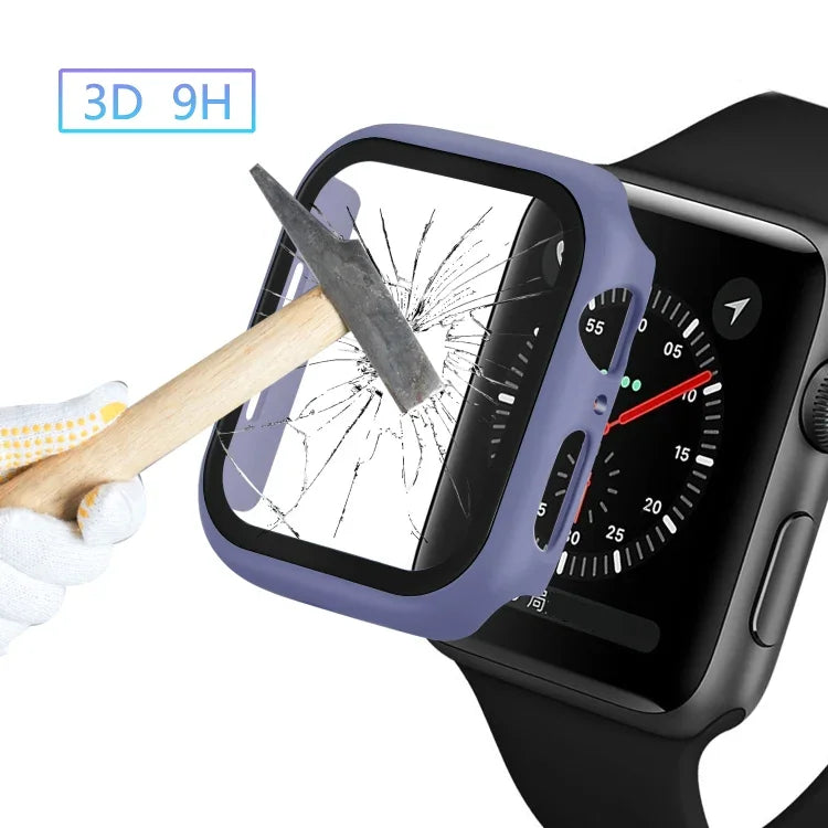 ENKAY Hat-Prince Schutzhülle aus Polycarbonat mit Rundumschutz + Displayschutz aus gehärtetem Glas für Apple Watch Series 6 / 5 / 4 / SE 3 / SE 2 / SE 1 44 mm