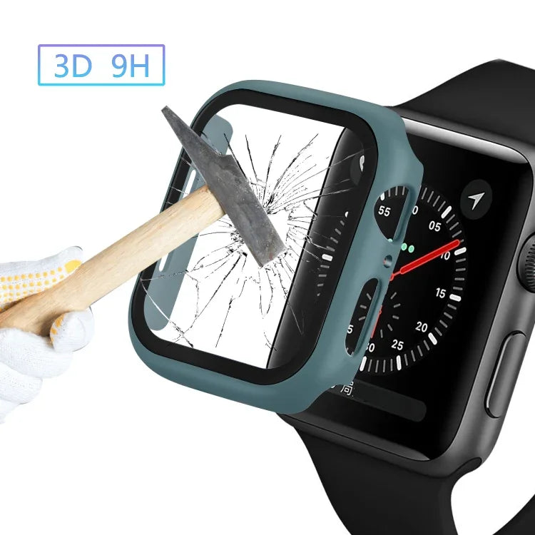 ENKAY Hat-Prince Schutzhülle aus Polycarbonat mit Rundumschutz + Displayschutz aus gehärtetem Glas für Apple Watch Series 6 / 5 / 4 / SE 3 / SE 2 / SE 1 44 mm