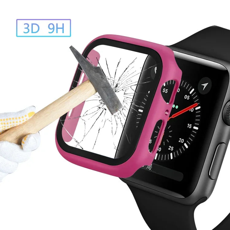 ENKAY Hat-Prince Schutzhülle aus Polycarbonat mit Rundumschutz + Displayschutz aus gehärtetem Glas für Apple Watch Series 6 / 5 / 4 / SE 3 / SE 2 / SE 1 44 mm