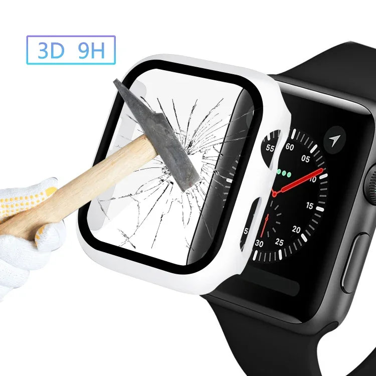 ENKAY Hat-Prince Schutzhülle aus Polycarbonat mit Rundumschutz + Displayschutz aus gehärtetem Glas für Apple Watch Series 6 / 5 / 4 / SE 3 / SE 2 / SE 1 44 mm