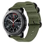 Nylon-Armband mit drei Ringen für Samsung Galaxy Watch Active 22 mm / S3, für Samsung Galaxy Watch Active 2 22 mm / Gear S3