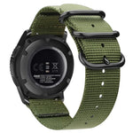 Nylon-Armband mit drei Ringen für Samsung Galaxy Watch Active 22 mm / S3, für Samsung Galaxy Watch Active 2 22 mm / Gear S3