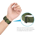 Nylon-Armband mit drei Ringen für Samsung Galaxy Watch Active 22 mm / S3, für Samsung Galaxy Watch Active 2 22 mm / Gear S3
