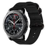 Nylon-Armband mit drei Ringen für Samsung Galaxy Watch Active 22 mm / S3, für Samsung Galaxy Watch Active 2 22 mm / Gear S3
