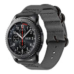 Nylon-Armband mit drei Ringen für Samsung Galaxy Watch Active 22 mm / S3, für Samsung Galaxy Watch Active 2 22 mm / Gear S3
