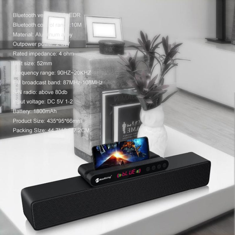 Newrixing NR5017 LED Bluetooth Tragbarer Lautsprecher TWS Verbindung Lautsprecher Soundsystem 10W Stereo Surround Lautsprecher