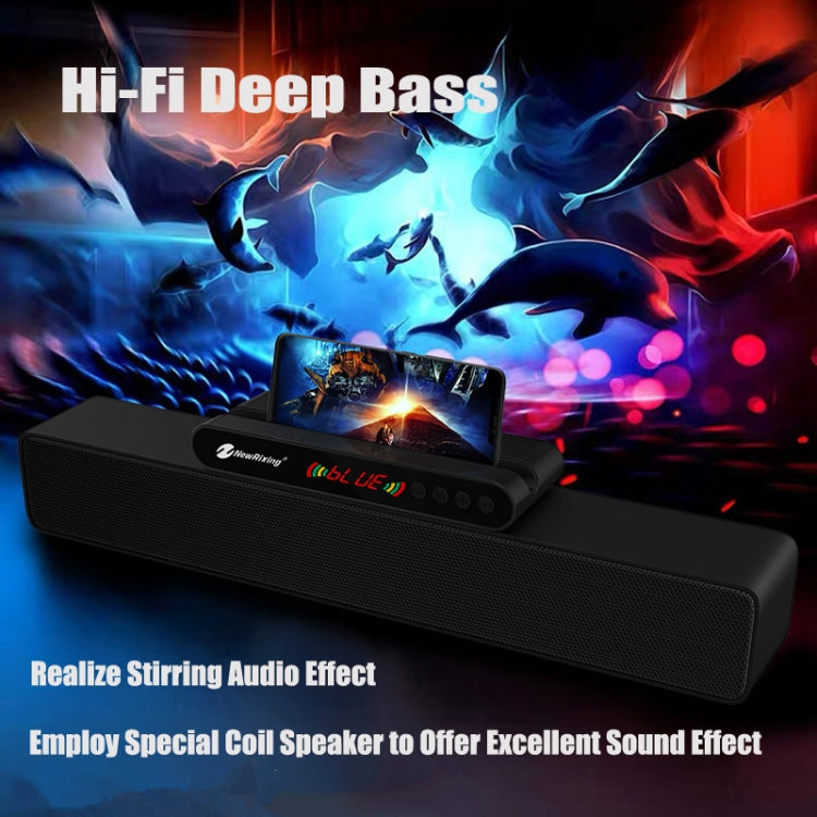 Newrixing NR5017 LED Bluetooth Tragbarer Lautsprecher TWS Verbindung Lautsprecher Soundsystem 10W Stereo Surround Lautsprecher