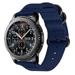 Nylon-Armband mit drei Ringen für Samsung Galaxy Watch Active 2 20 mm S3, für Samsung Galaxy Watch Active 2 20 mm / Gear S3