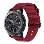 Nylon-Armband mit drei Ringen für Samsung Galaxy Watch Active 2 20 mm S3, für Samsung Galaxy Watch Active 2 20 mm / Gear S3