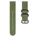 Nylon-Armband mit drei Ringen für Samsung Galaxy Watch Active 18 mm S3, für Samsung Galaxy Watch Active 2 18 mm / Gear S3
