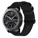 Nylon-Armband mit drei Ringen für Samsung Galaxy Watch Active 18 mm S3, für Samsung Galaxy Watch Active 2 18 mm / Gear S3