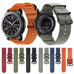 Nylon-Armband mit drei Ringen für Samsung Galaxy Watch Active 18 mm S3, für Samsung Galaxy Watch Active 2 18 mm / Gear S3
