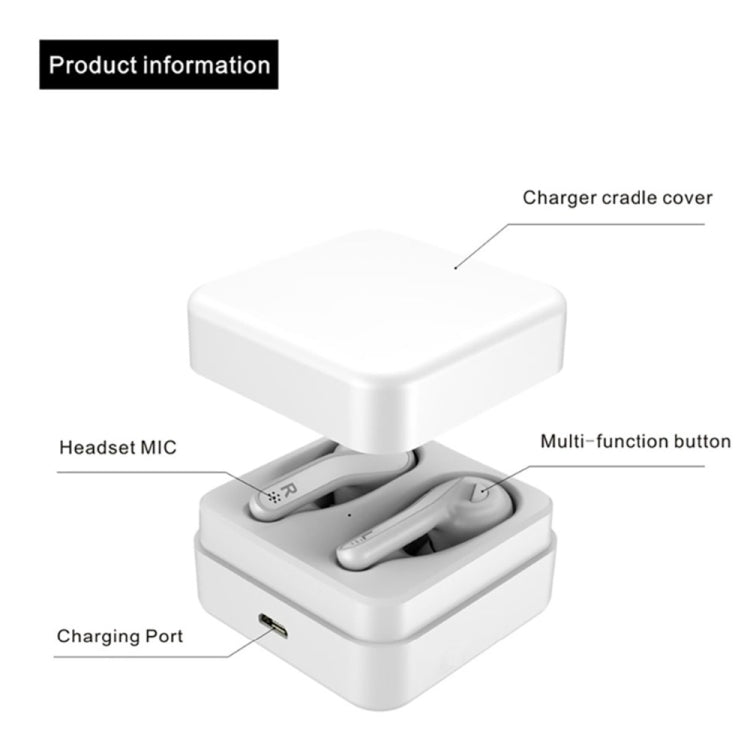 T88 Mini Touch-Steuerung Hifi Kabellose Bluetooth Ohrhörer TWS Kabellose Ohrstöpsel mit Ladebox